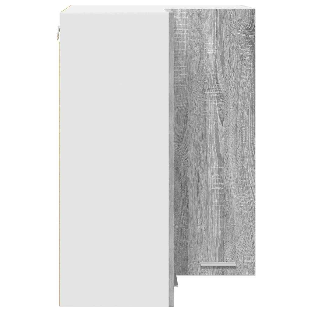 Dulap suspendat cu raft Riga Gri Sonoma si Alb 57 x 57 x 80 cm — imaginea 8