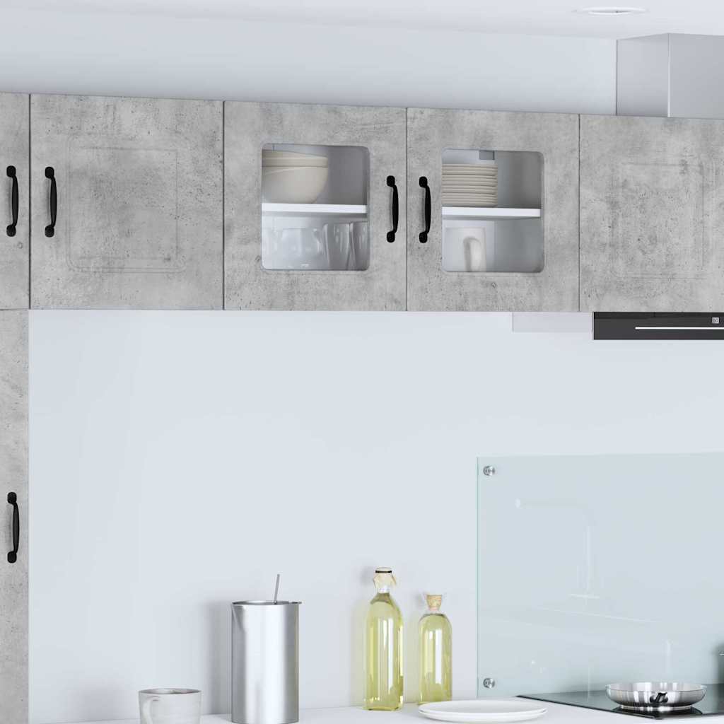 Dulap suspendat de bucatarie Gri din beton 80 x 31 x 40 cm — imaginea 2