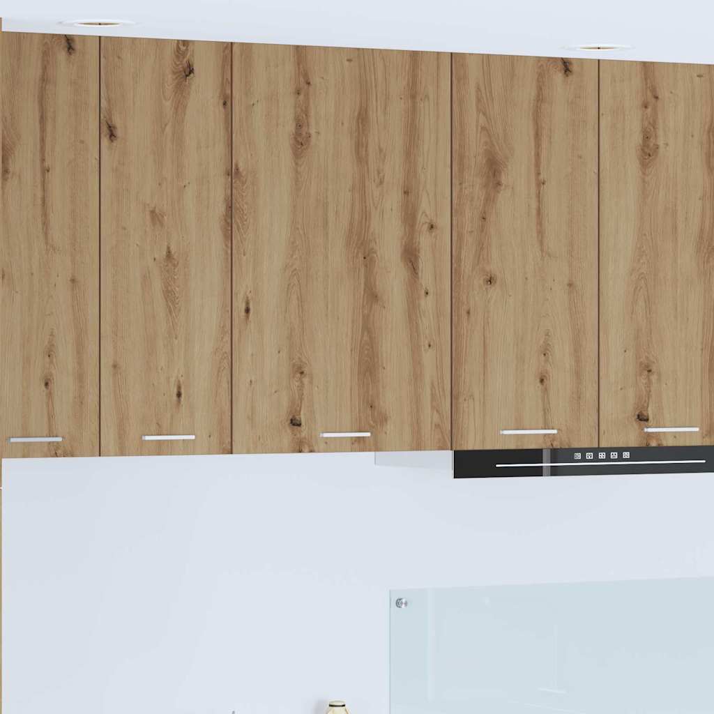 Dulap suspendat Riga Stejar Artisan si Alb 50 x 31 x 80 cm — imaginea 2