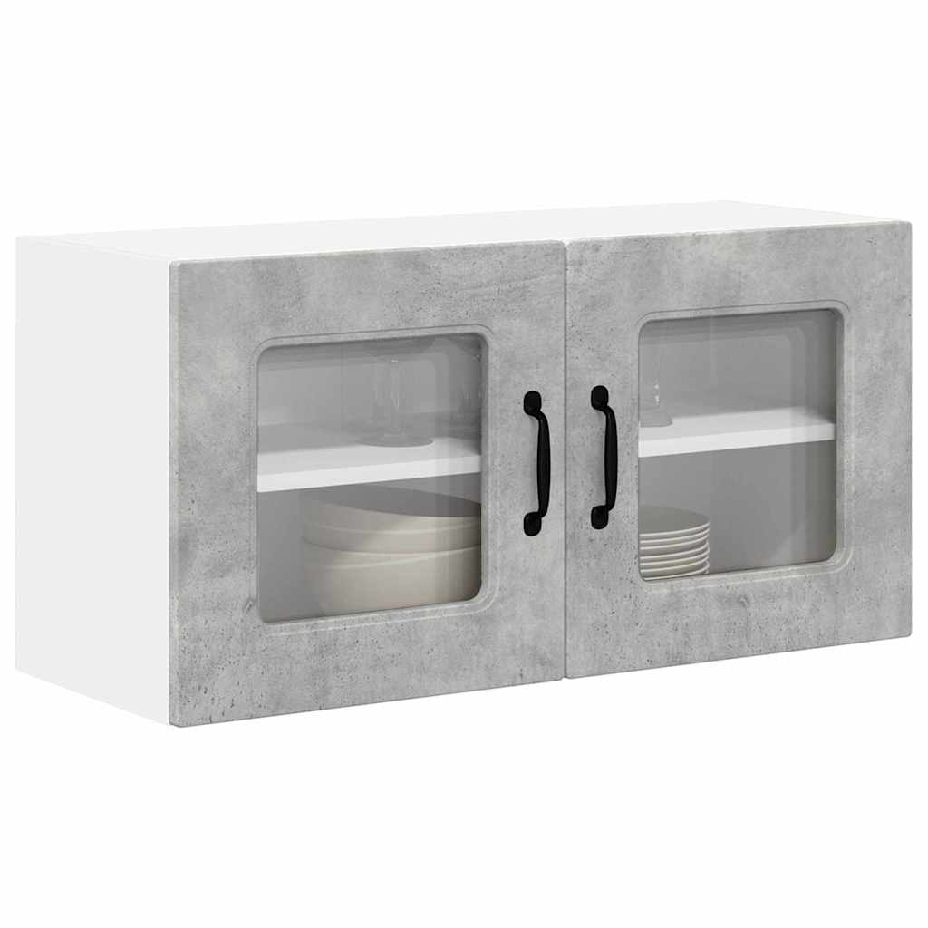 Dulap suspendat de bucatarie Gri din beton 80 x 31 x 40 cm — imaginea 4