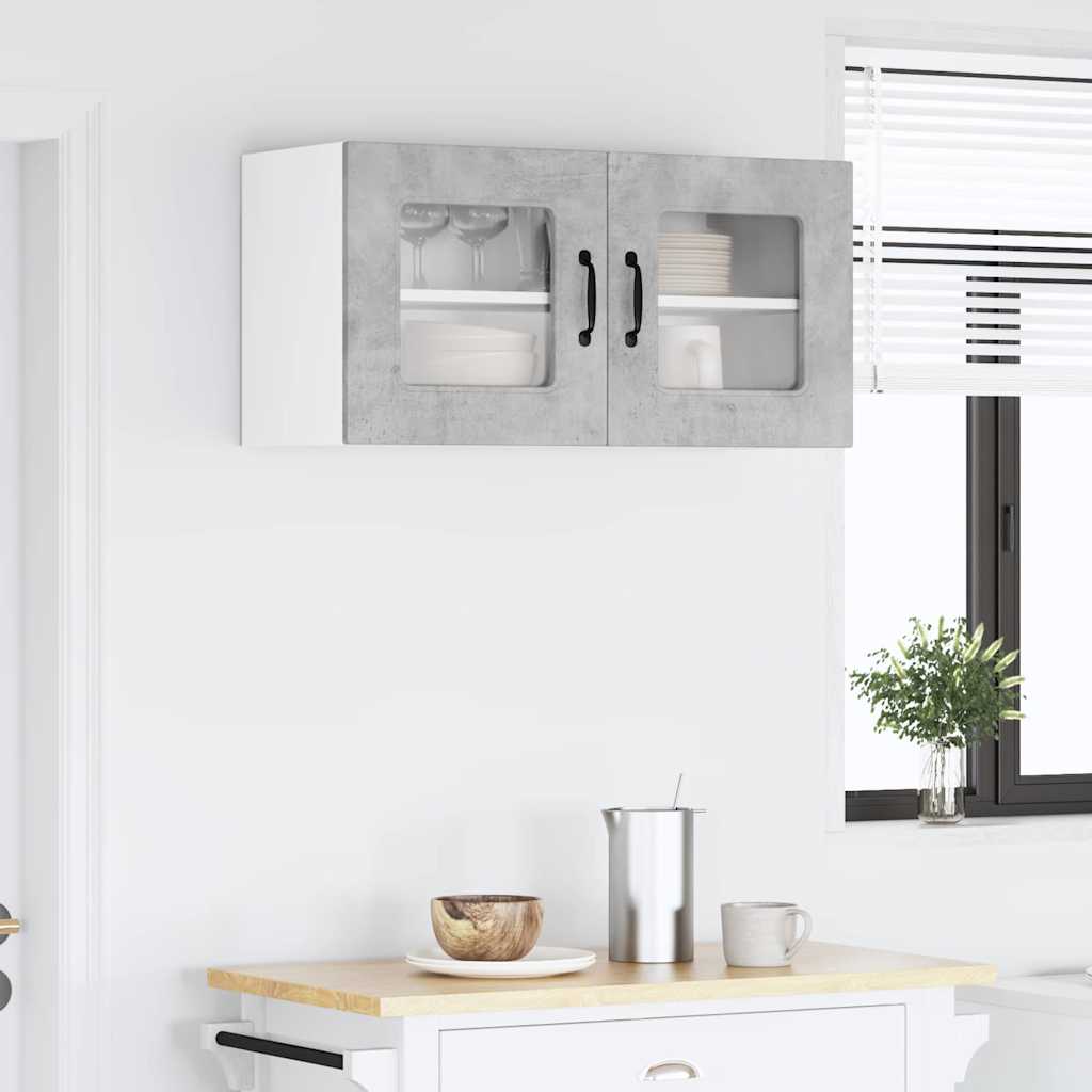 Dulap suspendat de bucatarie Gri din beton 80 x 31 x 40 cm — imaginea 5