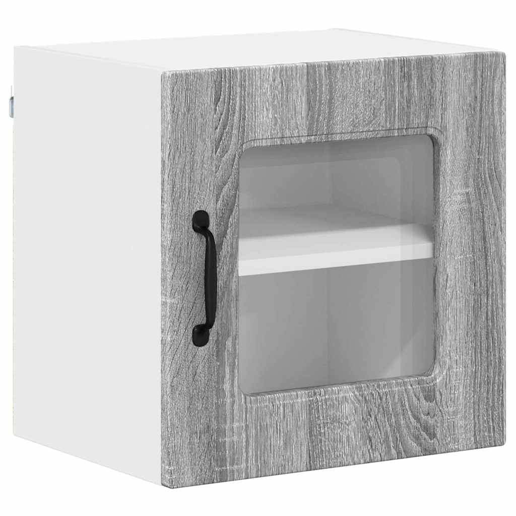 Dulap suspendat de bucatarie 2 pcs Gri Sonoma 40 x 31 x 40 cm — imaginea 6