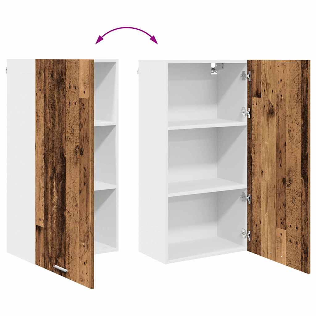 Dulap suspendat cu raft Riga Lemn vechi si Alb 50 x 31 x 100 cm — imaginea 12
