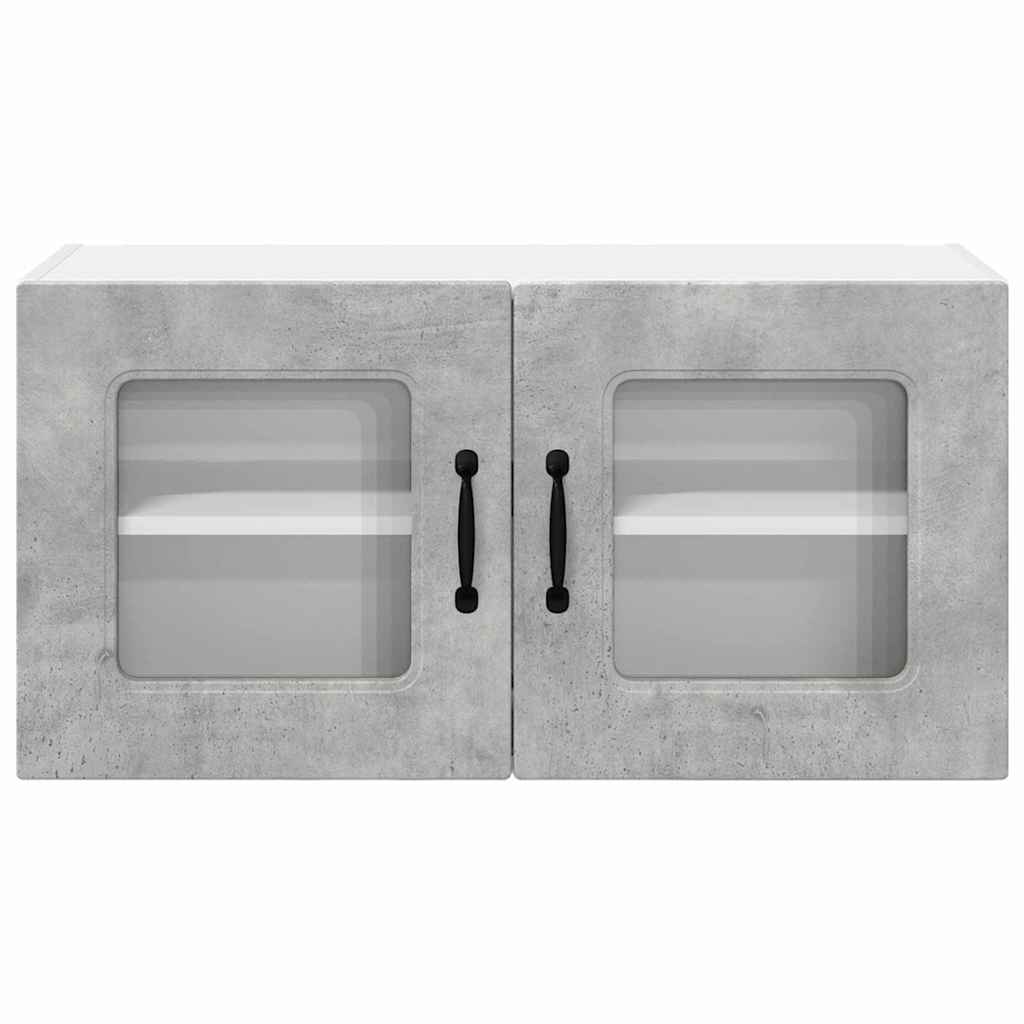 Dulap suspendat de bucatarie Gri din beton 80 x 31 x 40 cm — imaginea 7
