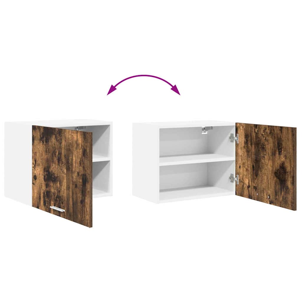 Dulap suspendat Riga Stejar afumat si alb 50 x 31 x 40 cm — imaginea 12