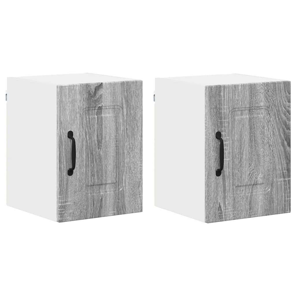 Dulap suspendat de bucatarie 2 pcs Gri Sonoma 30 x 31 x 40 cm