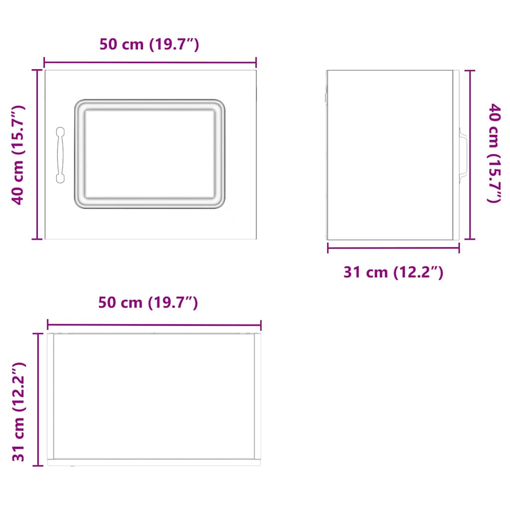 Dulap suspendat de bucatarie Stejar Artizanal 50 x 31 x 40 cm — imaginea 13