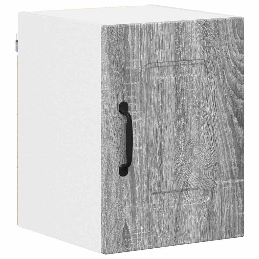 Dulap suspendat de bucatarie 2 pcs Gri Sonoma 30 x 31 x 40 cm — imaginea 7