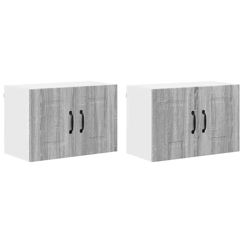 Dulap suspendat de bucatarie 2 pcs Gri Sonoma 60 x 31 x 40 cm