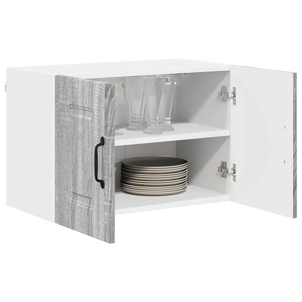Dulap suspendat de bucatarie 2 pcs Gri Sonoma 60 x 31 x 40 cm — imaginea 4