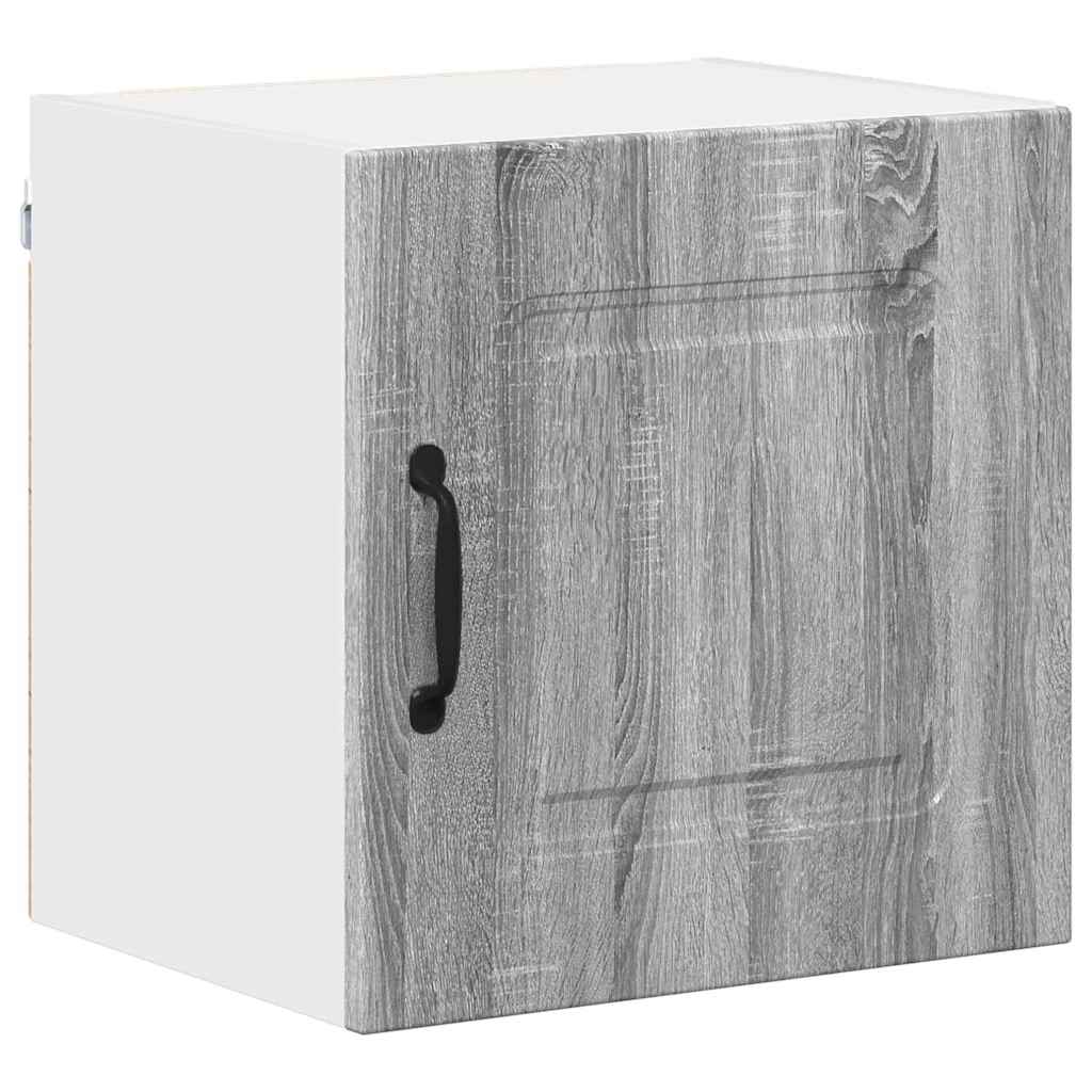 Dulap suspendat de bucatarie cu raft Gri Sonoma 40 x 31 x 40 cm