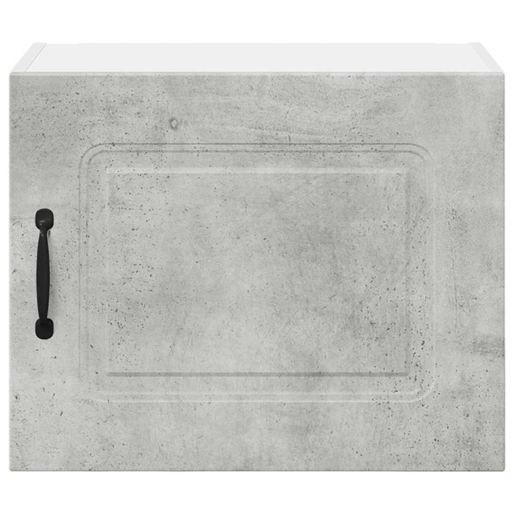 Dulap suspendat de bucatarie cu raft cu usa 2 pcs Gri din beton — imaginea 8