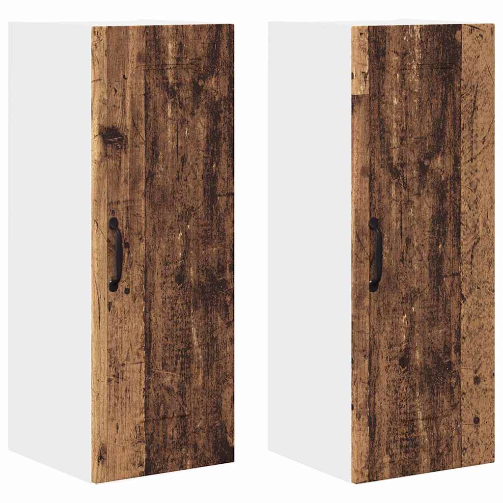 Dulap suspendat de bucatarie 2 pcs Lemn Vechi 30 x 31 x 80 cm