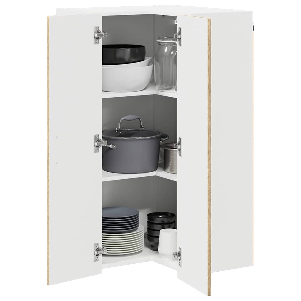Dulap suspendat de bucatarie Stejar Sonoma 57 x 57 x 100 cm — imaginea 4