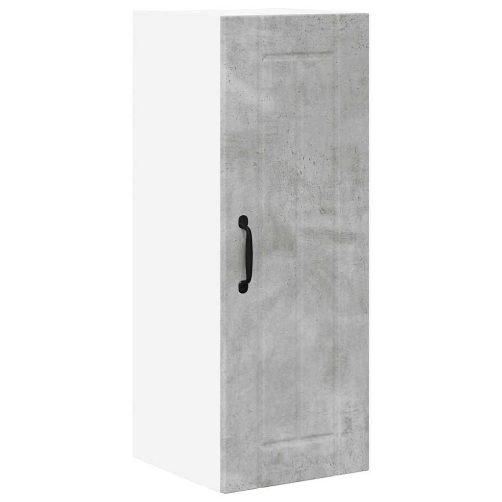 Dulap suspendat de bucatarie cu raft 2 pcs Gri din beton — imaginea 6