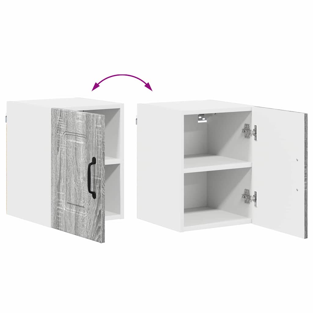 Dulap suspendat de bucatarie 2 pcs Gri Sonoma 30 x 31 x 40 cm — imaginea 13