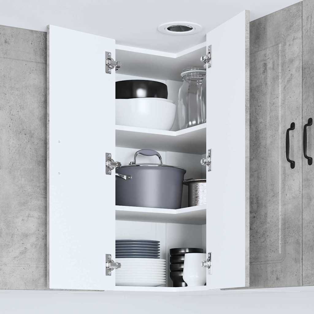 Dulap suspendat de bucatarie Gri din beton 57 x 57 x 80 cm — imaginea 5