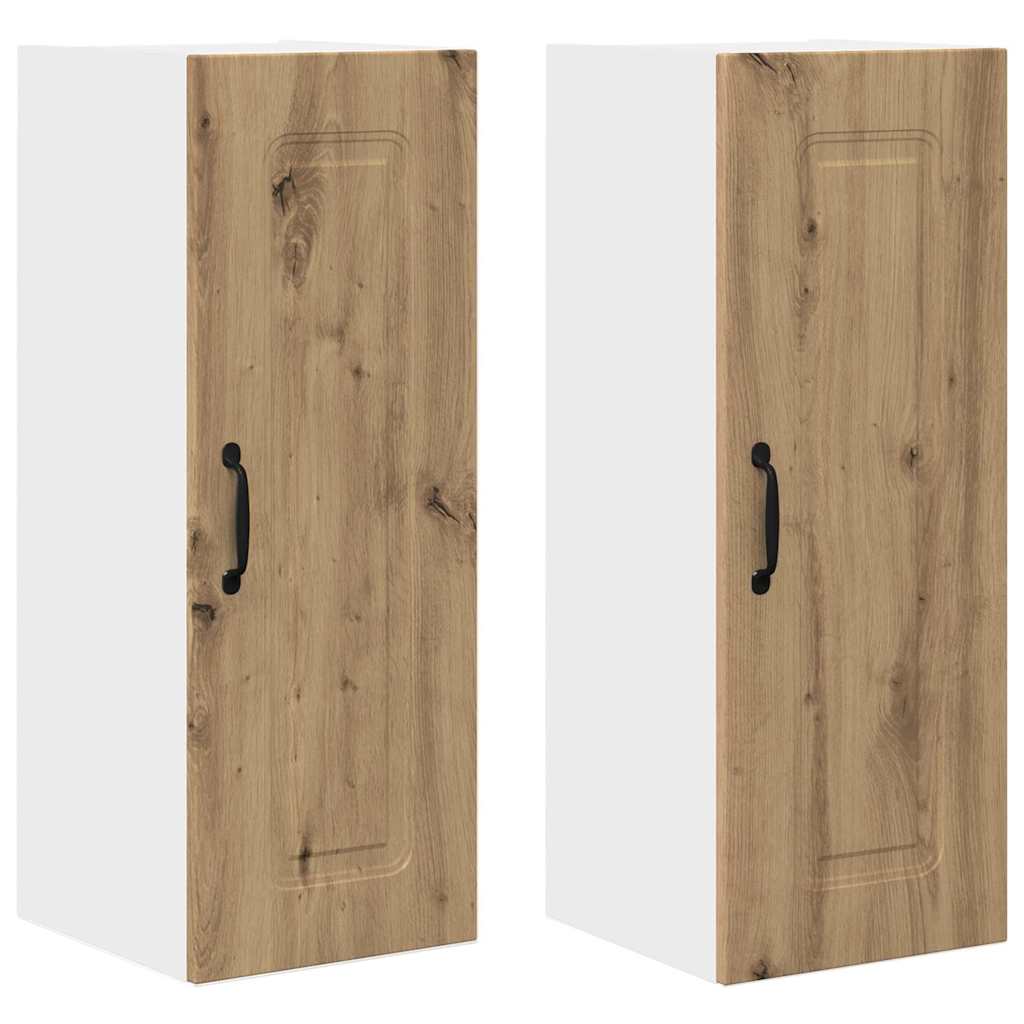 Dulap suspendat de bucatarie cu raft 2 pcs Stejar Artizanal — imaginea 6