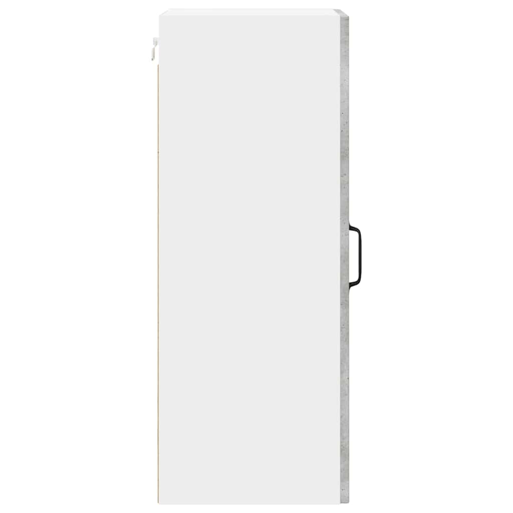 Dulap suspendat de bucatarie cu raft 2 pcs Gri din beton — imaginea 9
