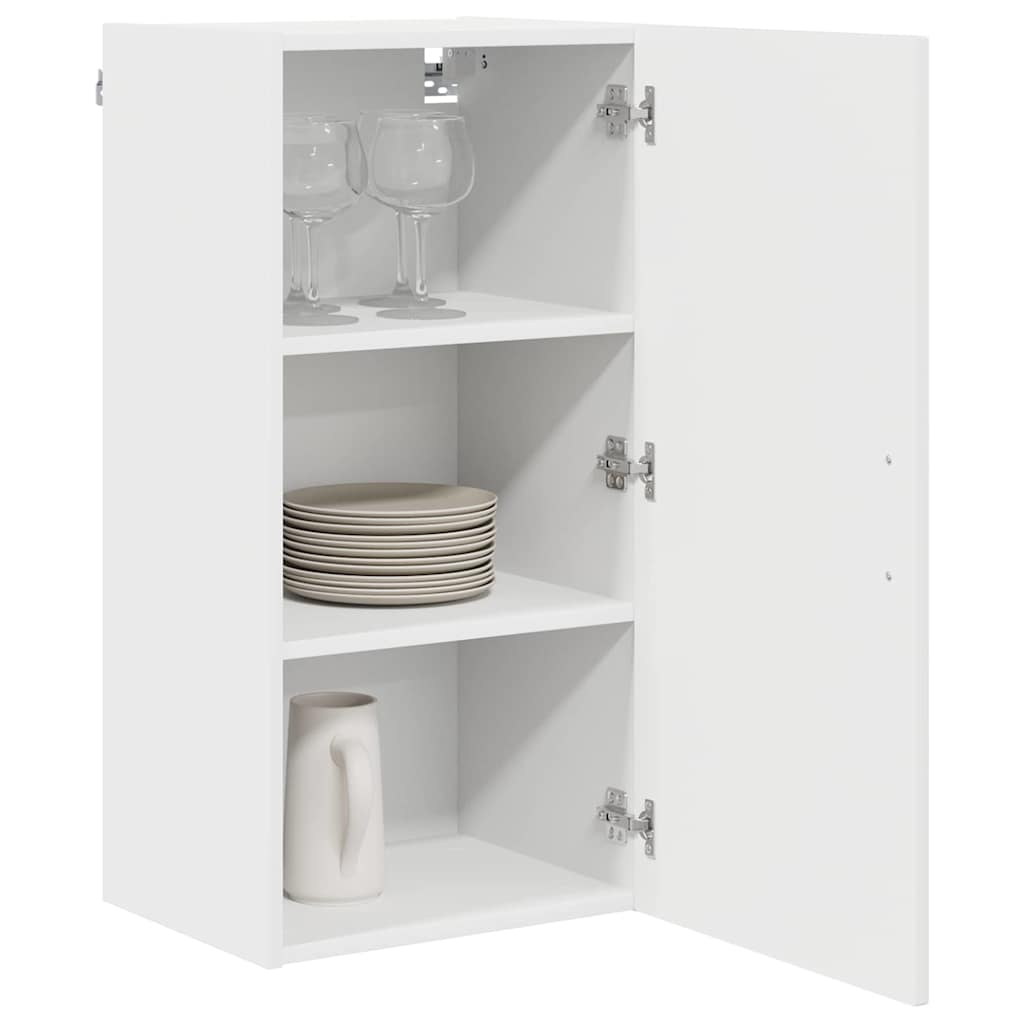 Dulap suspendat de bucatarie cu raft Alb lucios 40 x 31 x 80 cm — imaginea 4