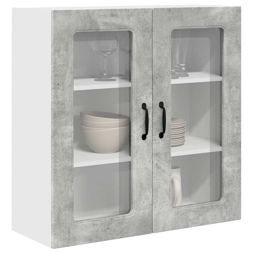 Dulap suspendat de bucatarie Gri din beton 80 x 31 x 80 cm — imaginea 4