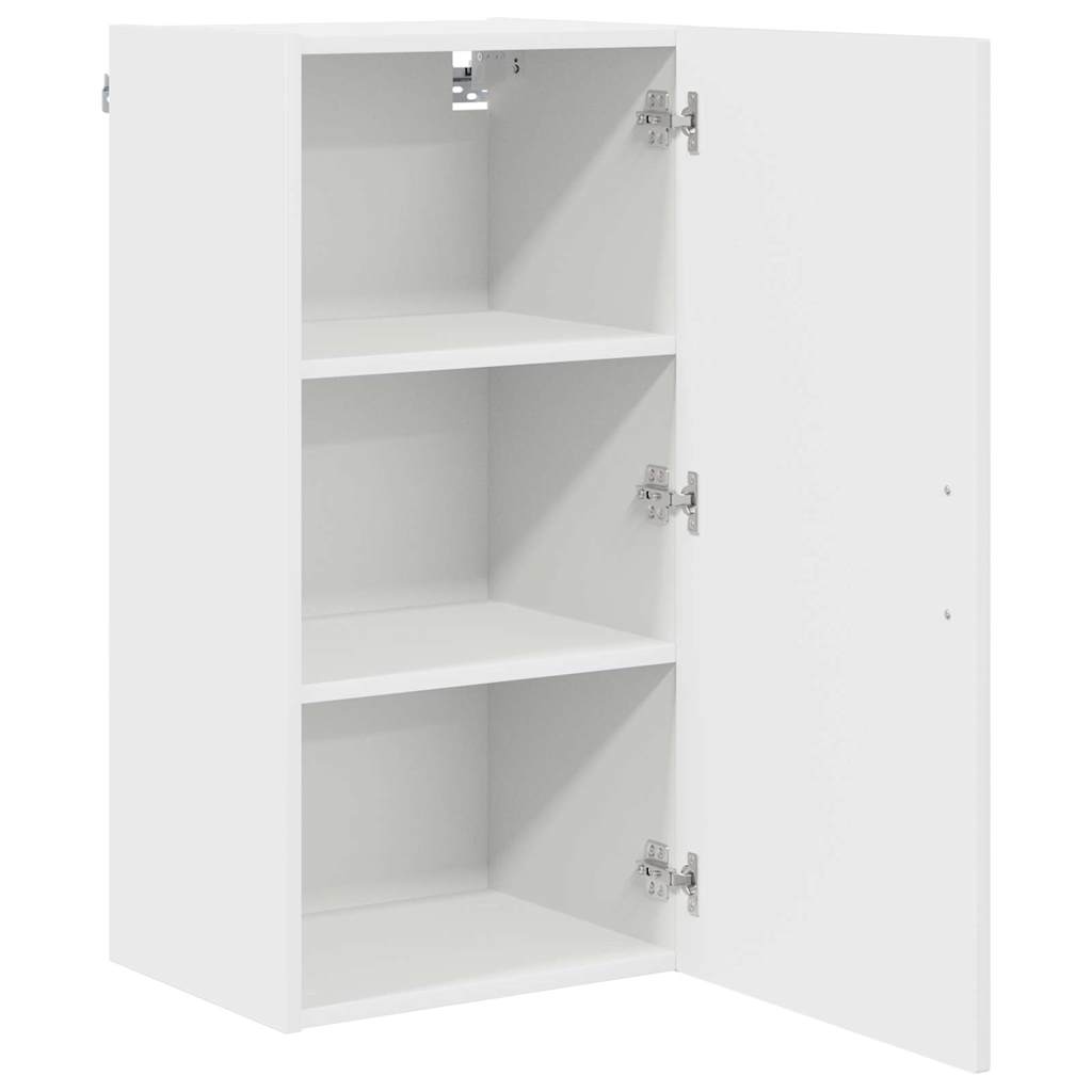 Dulap suspendat de bucatarie cu raft Alb lucios 40 x 31 x 80 cm — imaginea 6