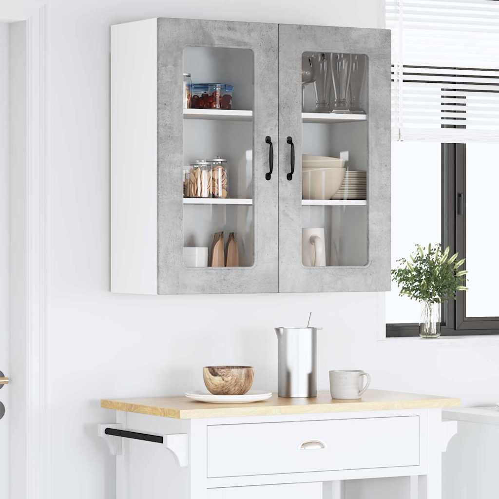 Dulap suspendat de bucatarie Gri din beton 80 x 31 x 80 cm — imaginea 5