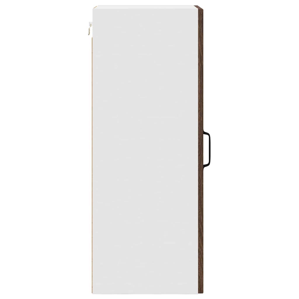 Dulap suspendat de bucatarie cu raft cu usa 2 pcs Stejar inchis — imaginea 9