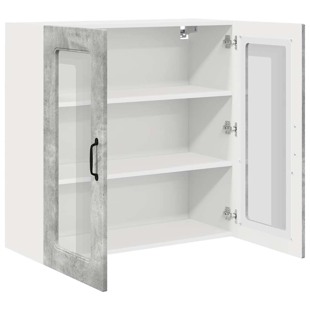 Dulap suspendat de bucatarie Gri din beton 80 x 31 x 80 cm — imaginea 6