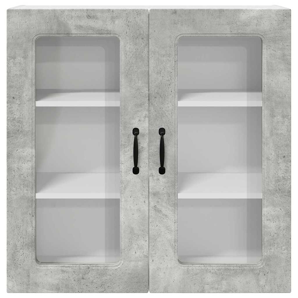 Dulap suspendat de bucatarie Gri din beton 80 x 31 x 80 cm — imaginea 7