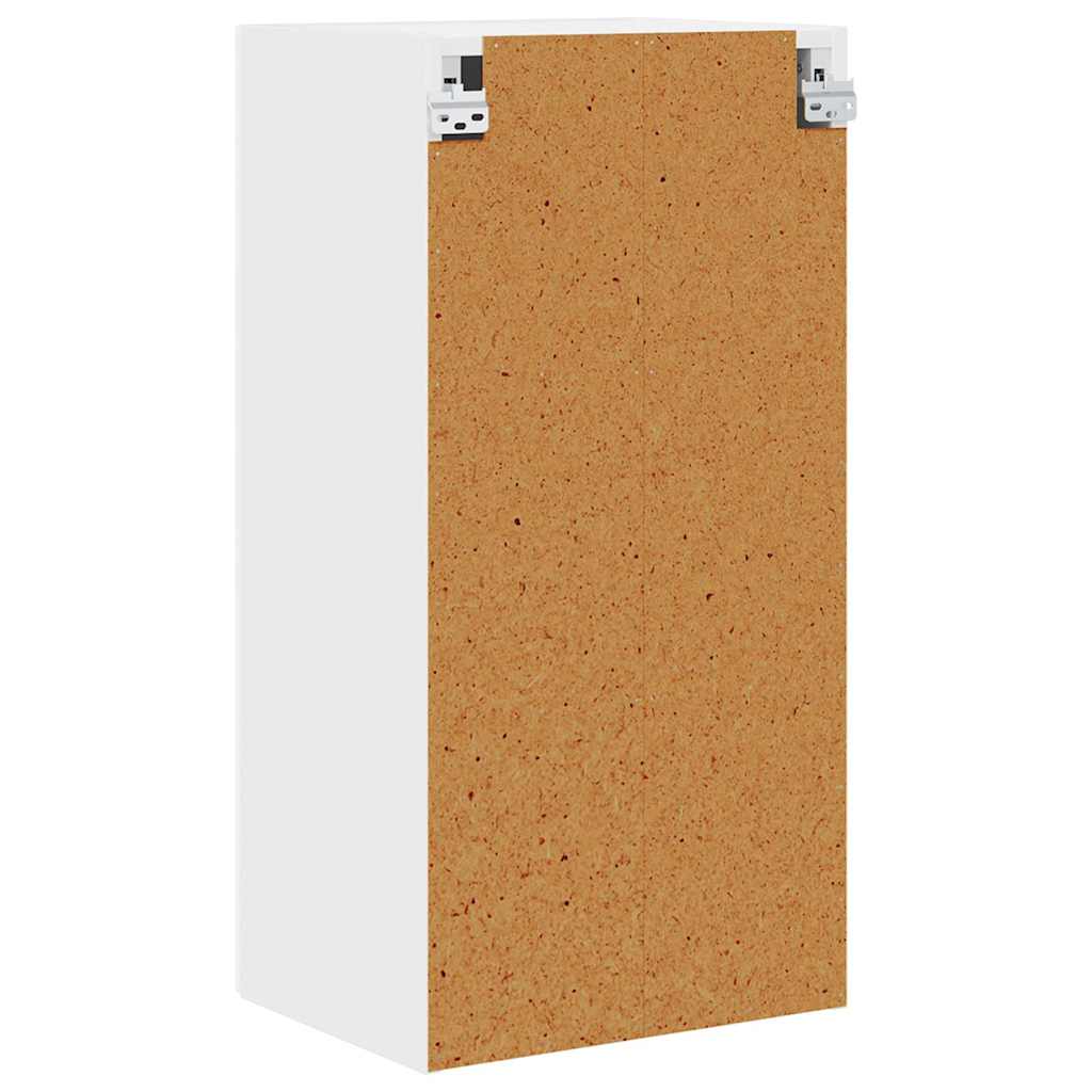 Dulap suspendat de bucatarie cu raft Alb lucios 40 x 31 x 80 cm — imaginea 9