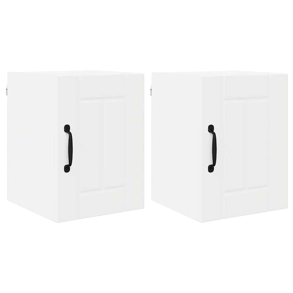 Dulap suspendat de bucatarie cu raft 2 pcs Alb 30 x 31 x 40 cm