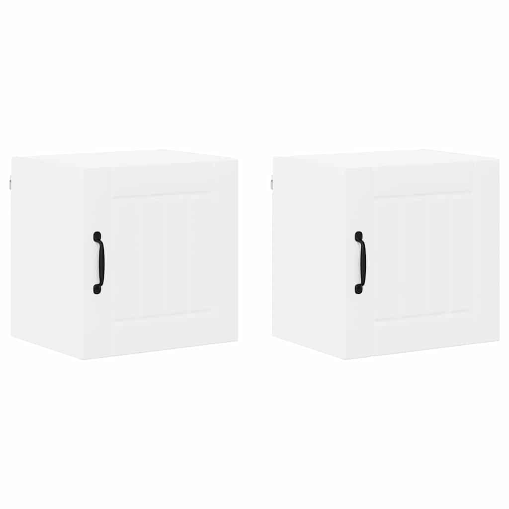 Dulap suspendat de bucatarie cu raft 2 pcs Alb 40 x 31 x 40 cm