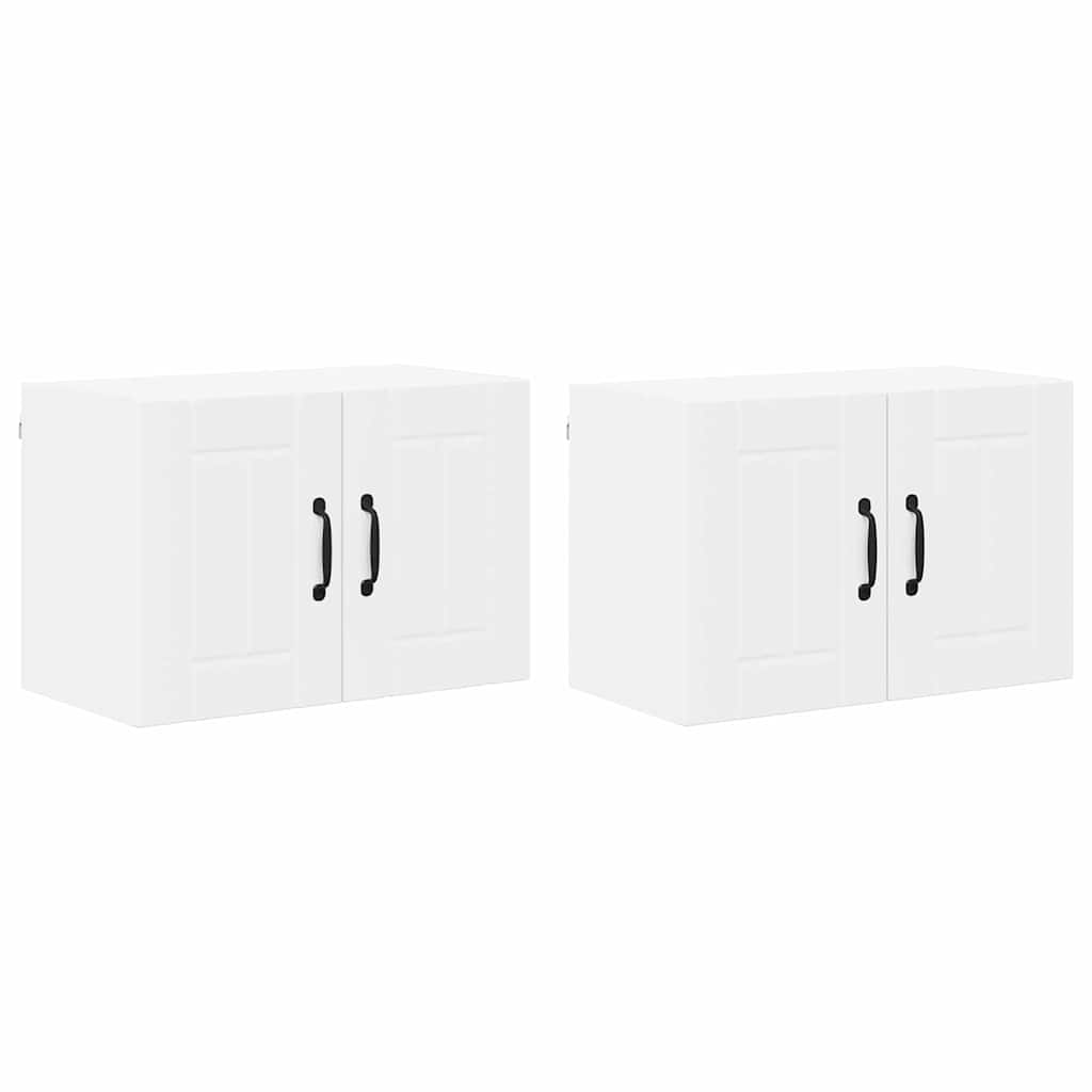 Dulap suspendat de bucatarie cu raft 2 pcs Alb 60 x 31 x 40 cm