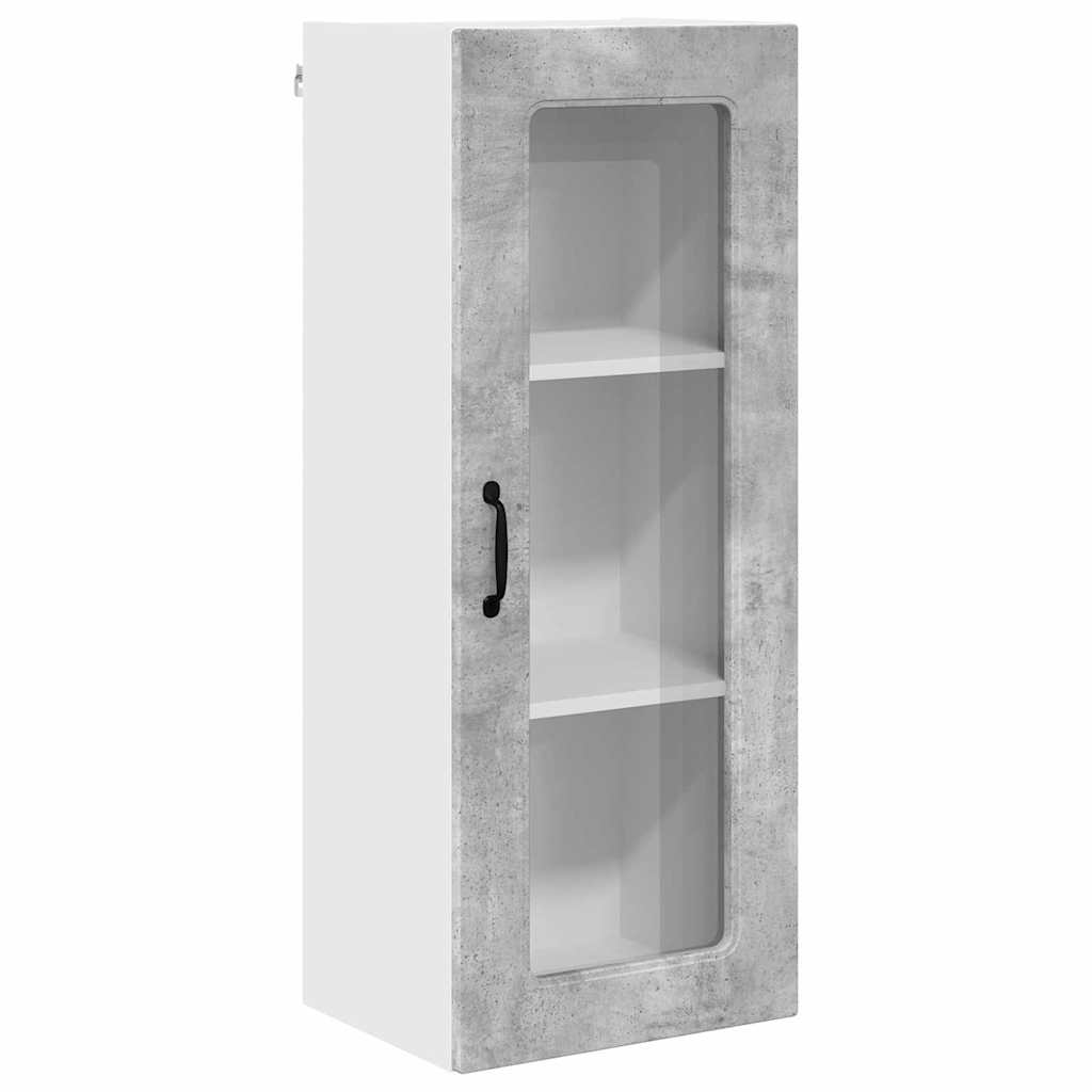 Dulap suspendat de bucatarie Gri din beton 40 x 31 x 100 cm