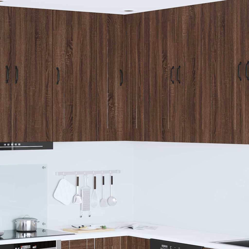 Dulap suspendat de bucatarie Stejar inchis 57 x 57 x 100 cm — imaginea 2