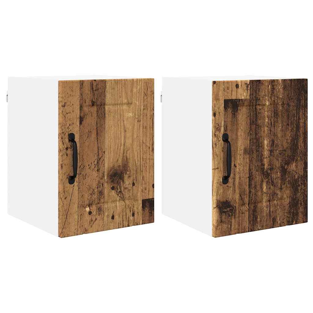 Dulap suspendat de bucatarie 2 pcs Lemn Vechi 30 x 31 x 40 cm