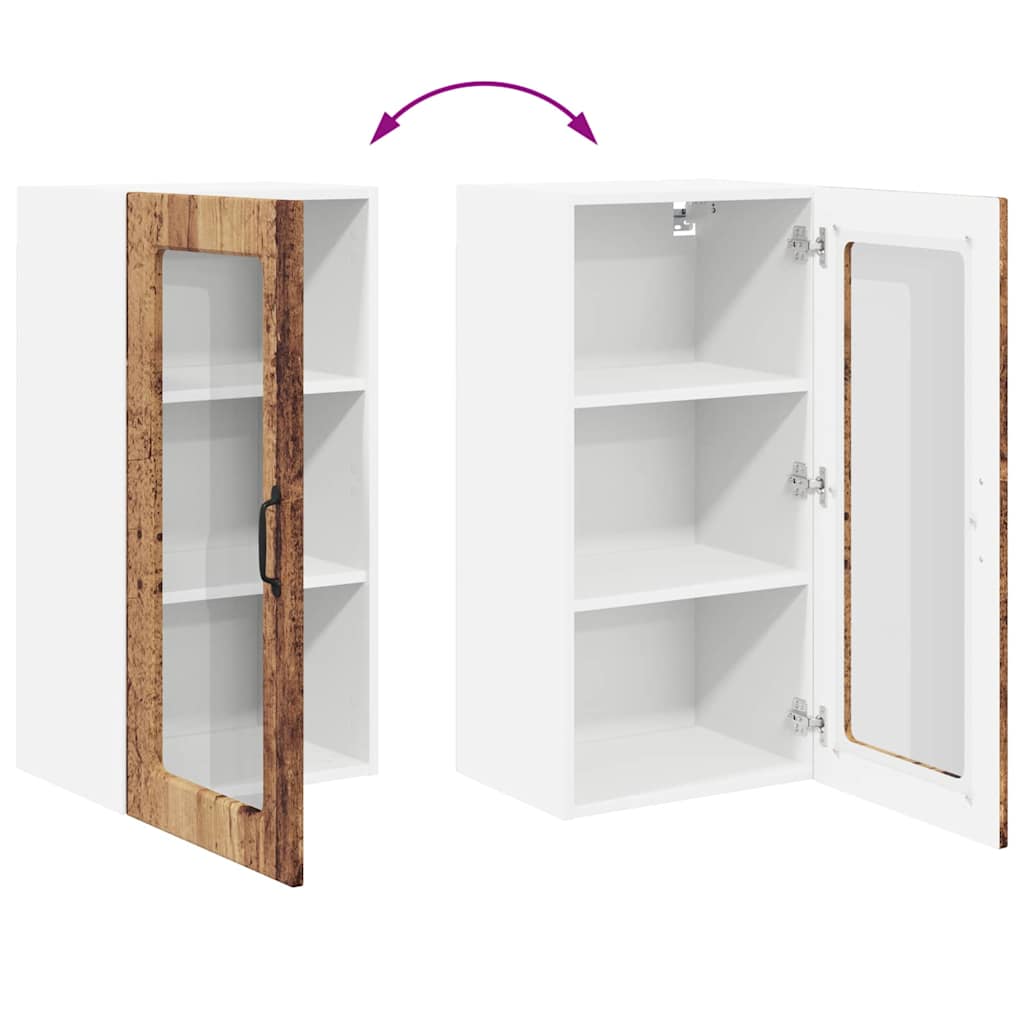 Dulap suspendat de bucatarie cu raft Lemn Vechi 40 x 31 x 80 cm — imaginea 12