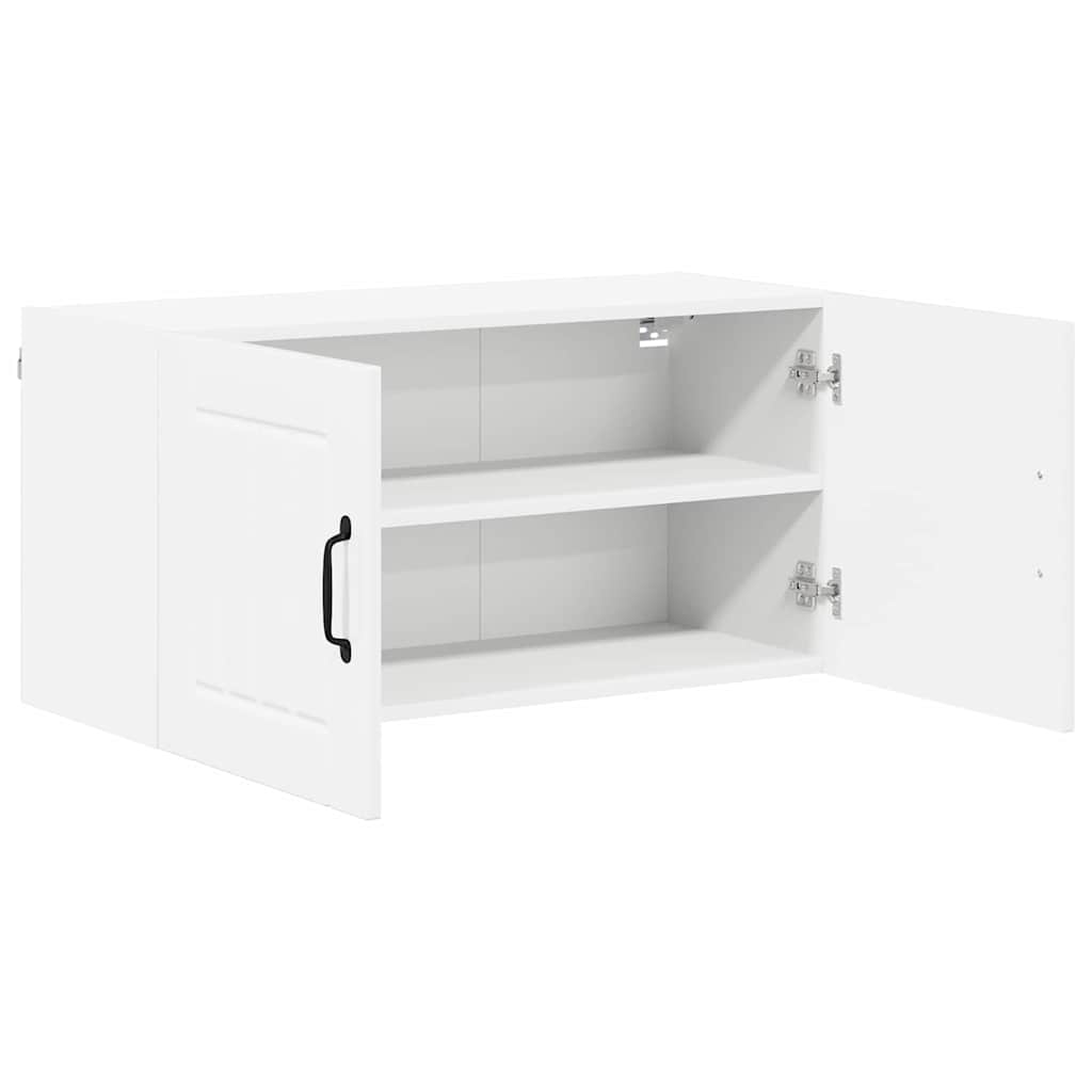 Dulap suspendat de bucatarie cu raft Alb lucios 80 x 31 x 40 cm — imaginea 6