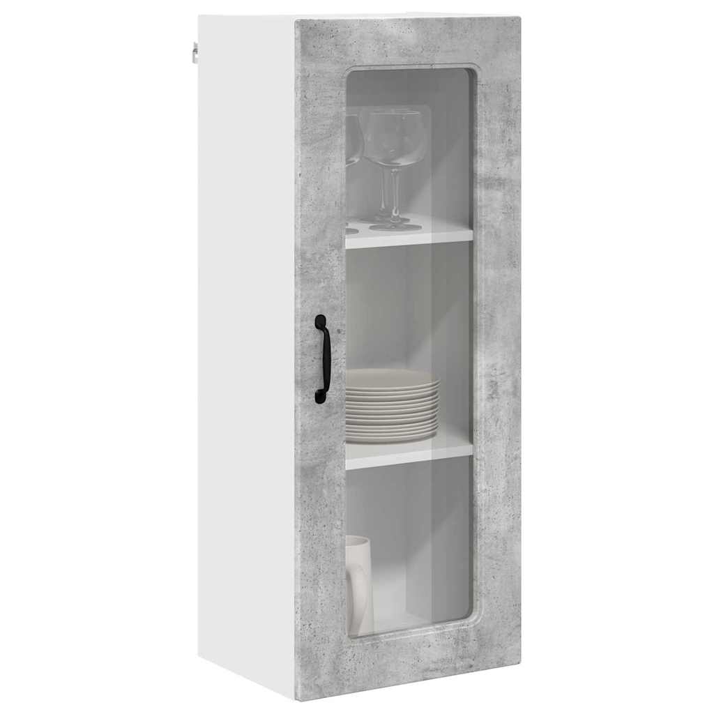 Dulap suspendat de bucatarie Gri din beton 40 x 31 x 100 cm — imaginea 4