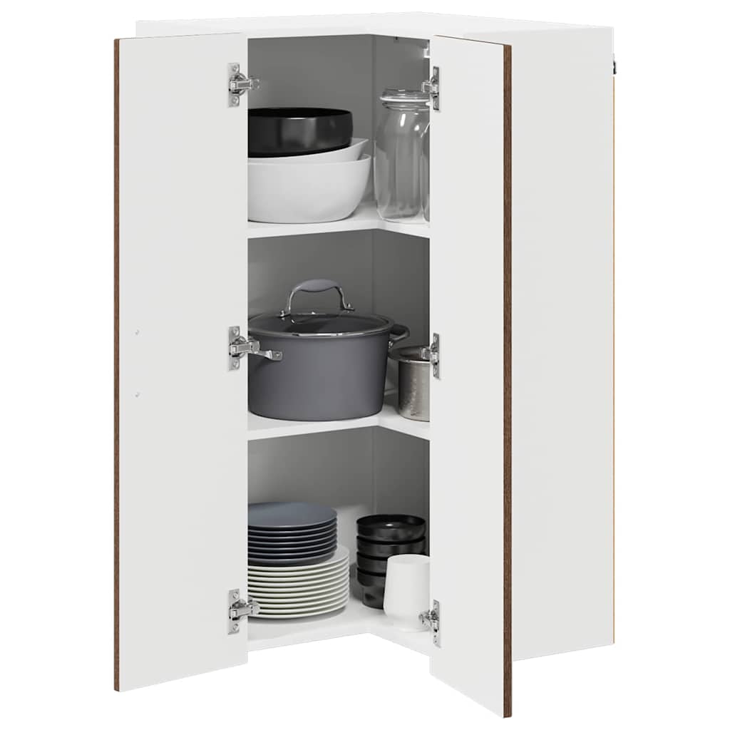 Dulap suspendat de bucatarie Stejar inchis 57 x 57 x 100 cm — imaginea 4