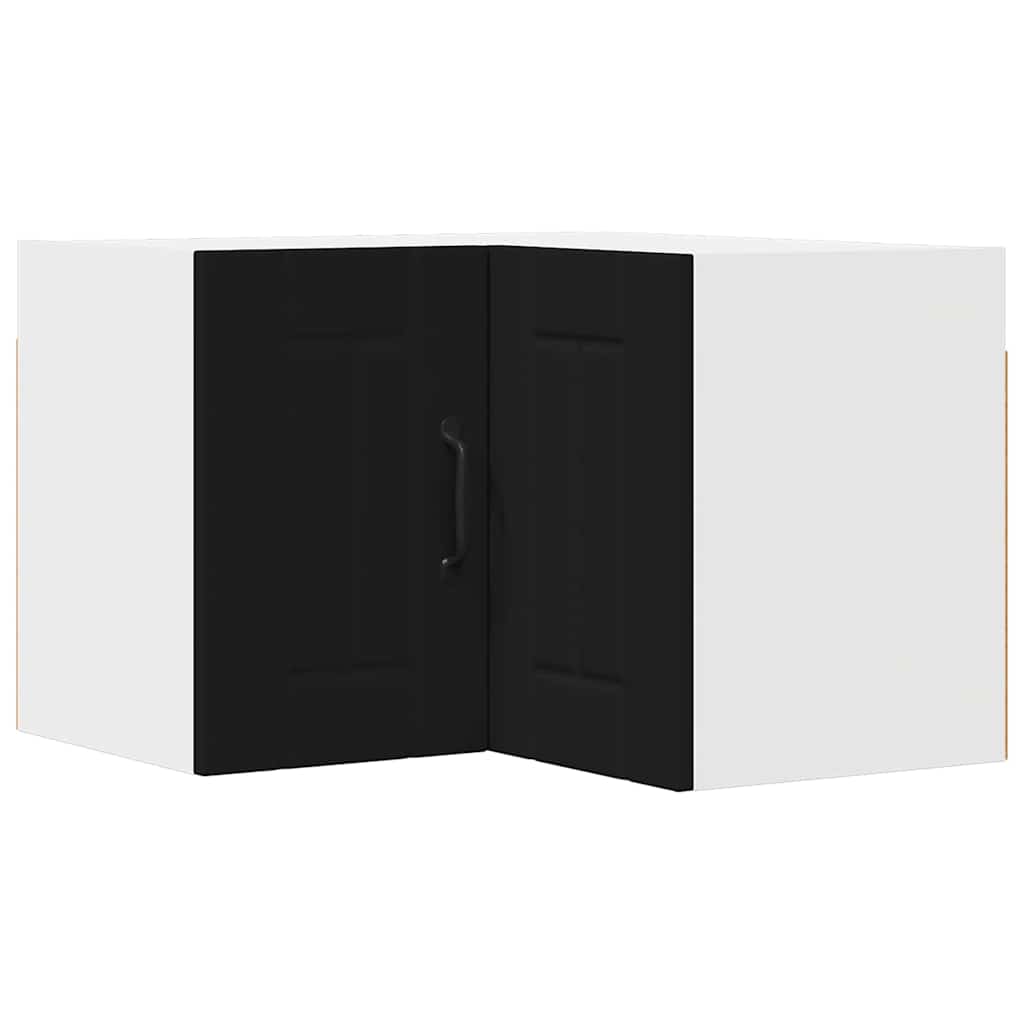 Dulap suspendat de bucatarie cu raft Negru 57 x 57 x 40 cm