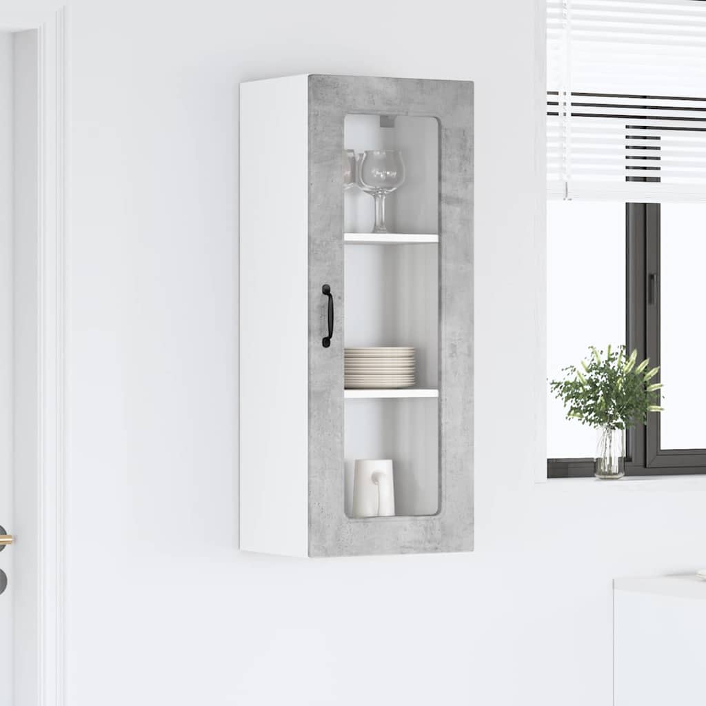 Dulap suspendat de bucatarie Gri din beton 40 x 31 x 100 cm — imaginea 5