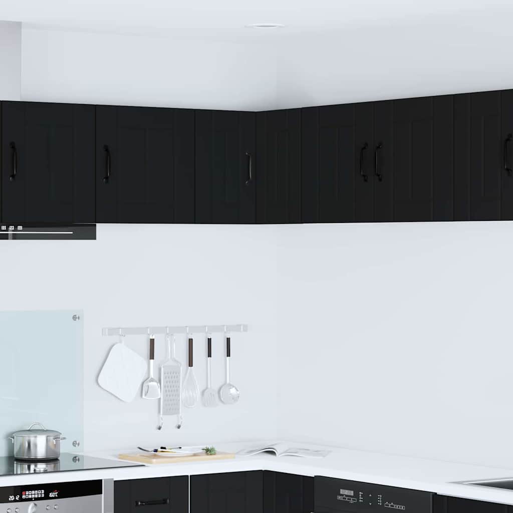 Dulap suspendat de bucatarie cu raft Negru 57 x 57 x 40 cm — imaginea 2