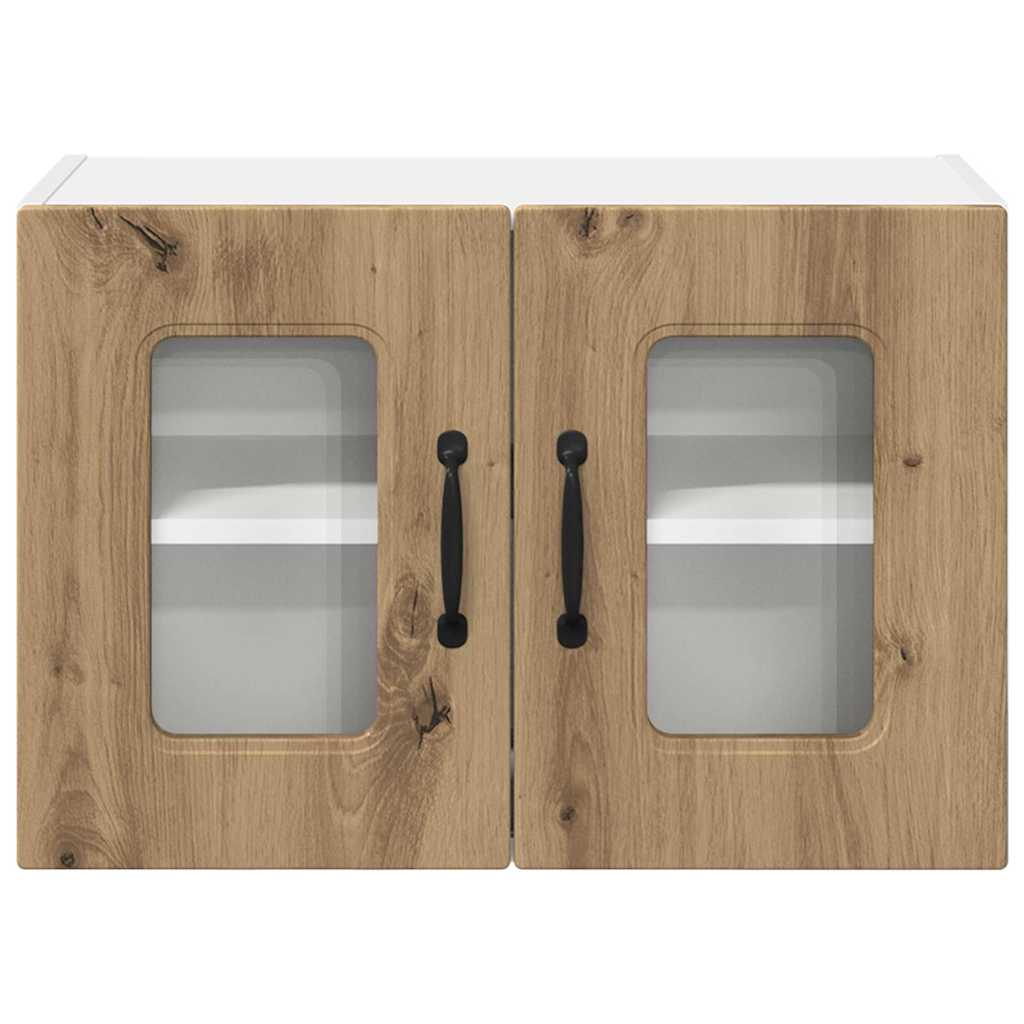 Dulap suspendat de bucatarie cu raft 2 pcs Stejar Artizanal — imaginea 8