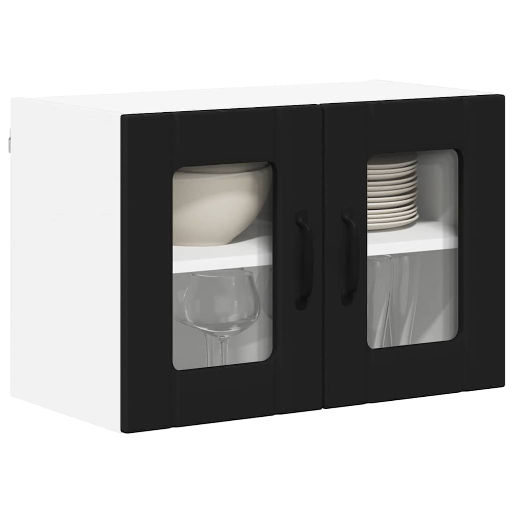 Dulap suspendat de bucatarie 2 pcs Negru 60 x 31 x 40 cm — imaginea 4