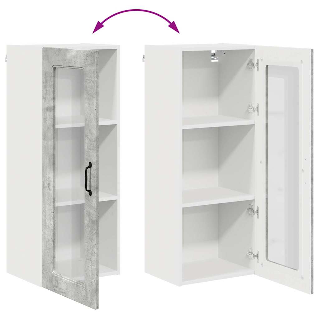 Dulap suspendat de bucatarie Gri din beton 40 x 31 x 100 cm — imaginea 12