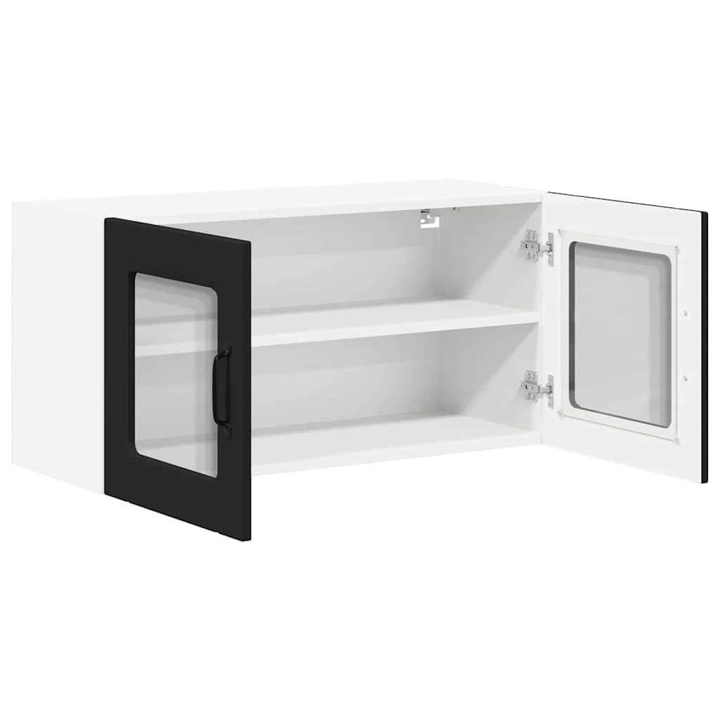 Dulap suspendat de bucatarie cu raft Negru 80 x 31 x 40 cm — imaginea 6