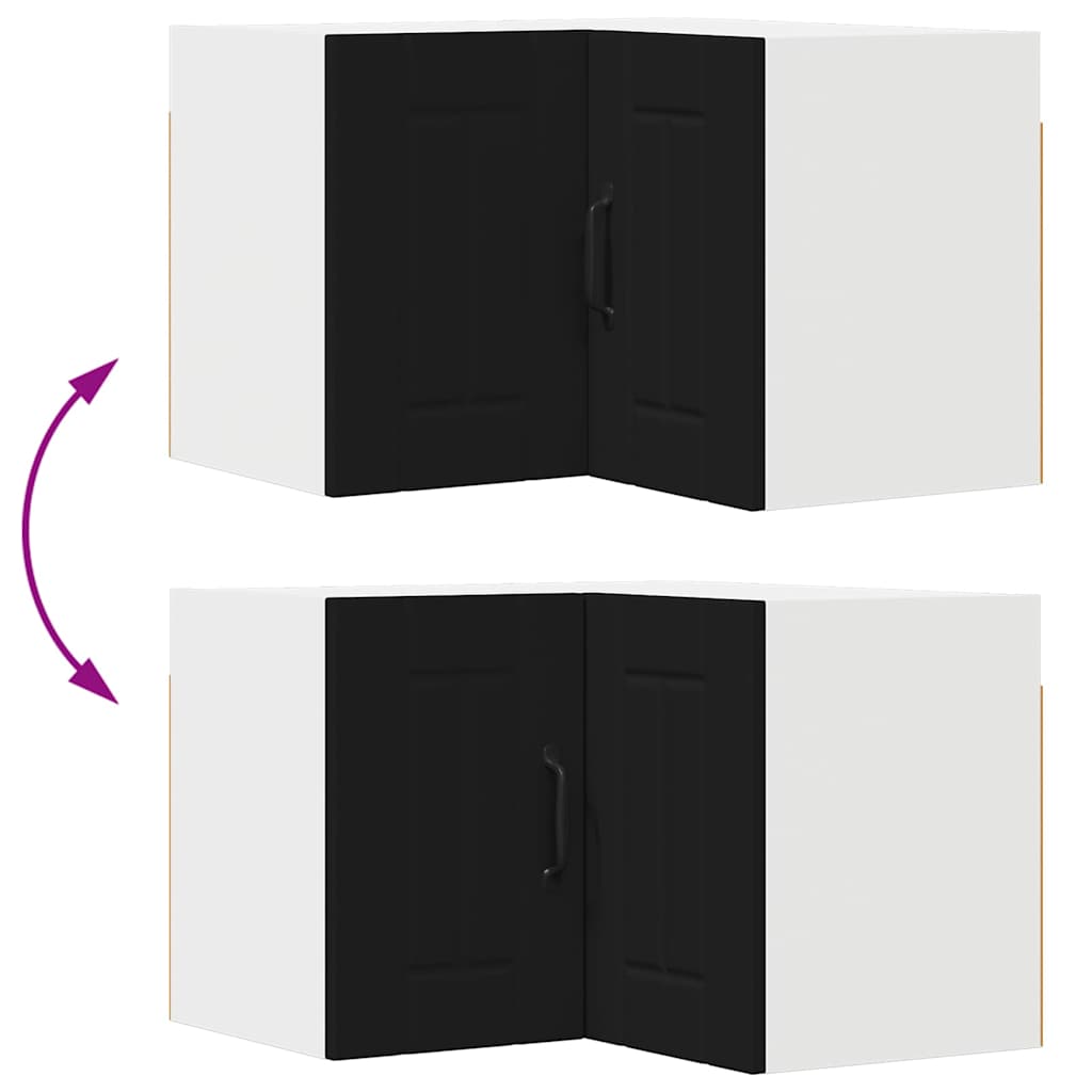 Dulap suspendat de bucatarie cu raft Negru 57 x 57 x 40 cm — imaginea 12