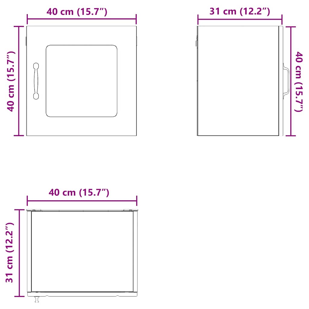 Dulap suspendat de bucatarie cu raft Gri Sonoma 40 x 31 x 40 cm — imaginea 13
